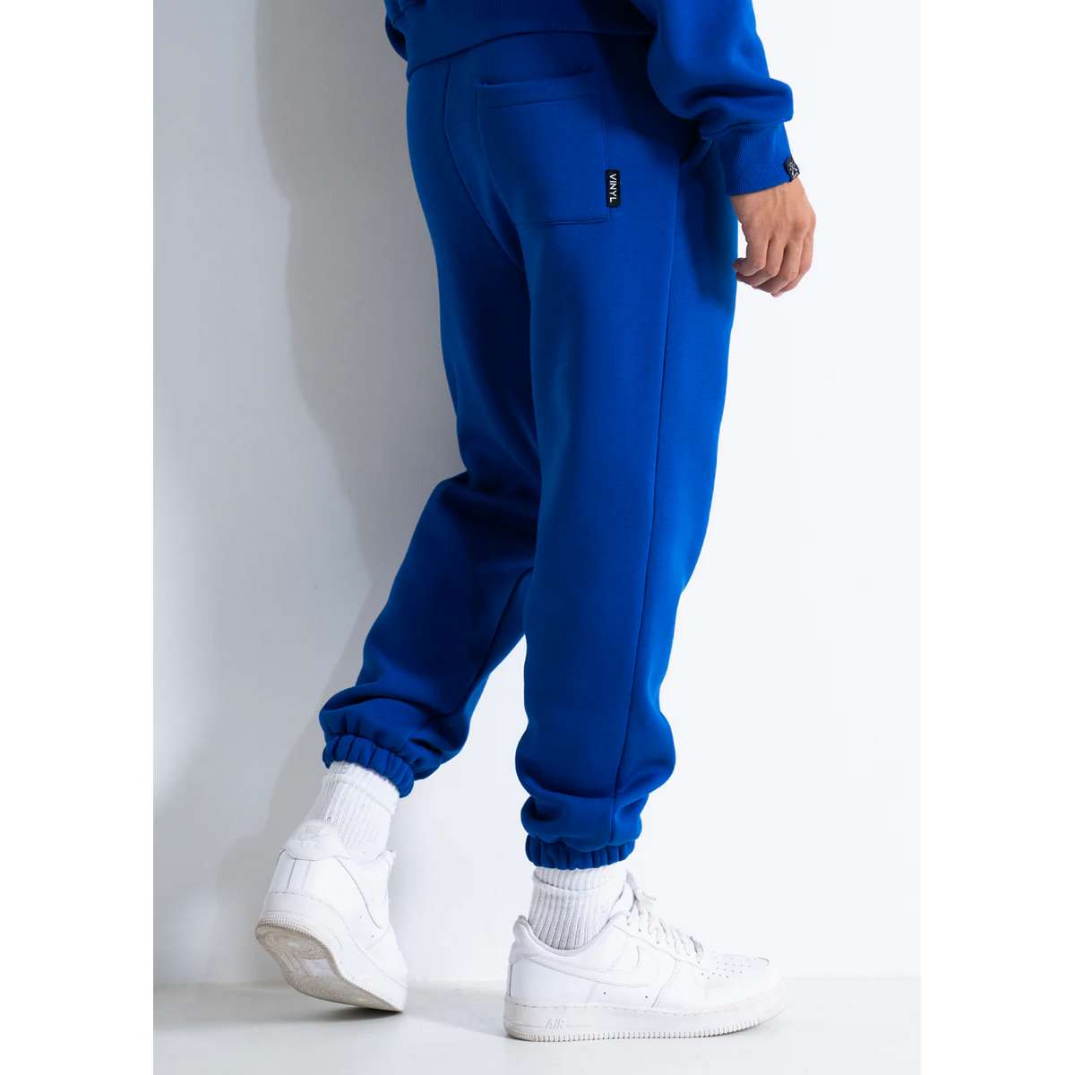 VINYL ART CLOTHING MEN΄S REGULAR FIT COTTON NEEDLECRAFT LOGO SWEATPANTS BLUE
