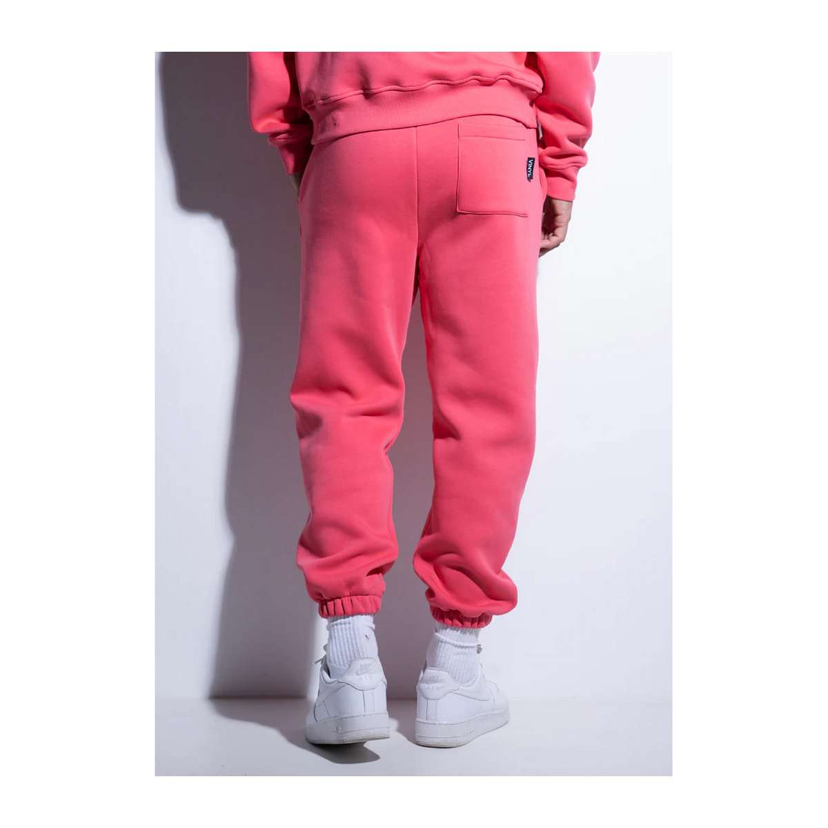 VINYL ART CLOTHING MEN΄S REGULAR FIT COTTON NEEDLECRAFT LOGO SWEATPANTS PINK